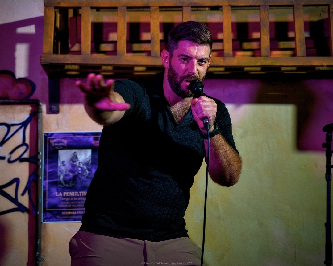 Ally Byers performing stand-up comedy